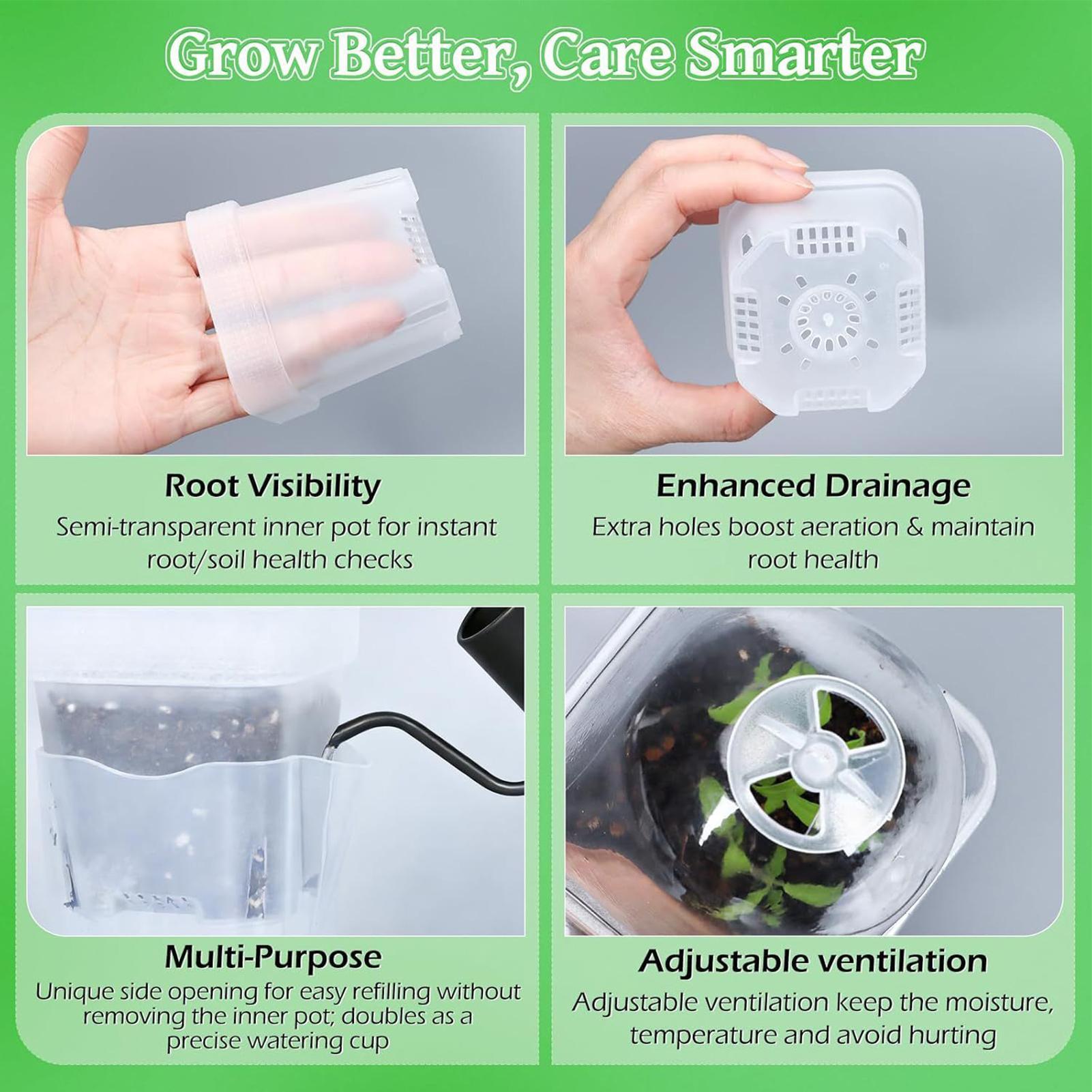 Self Watering Pots 12Pcs Seed  - Dome Propagation Kit review and price